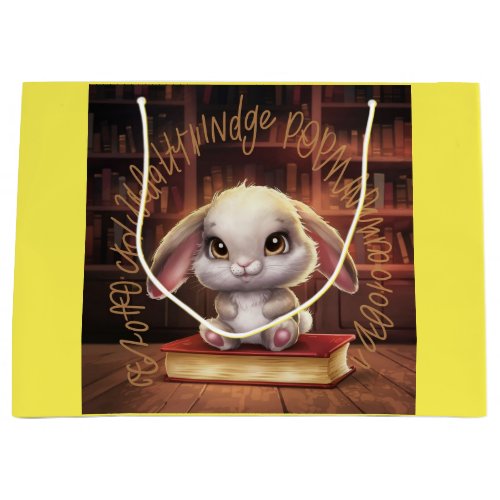 Learning bunny  large gift bag