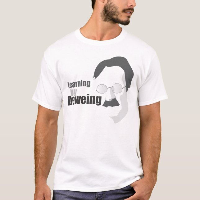 Learning by Deweing - mens tshirt (Front)