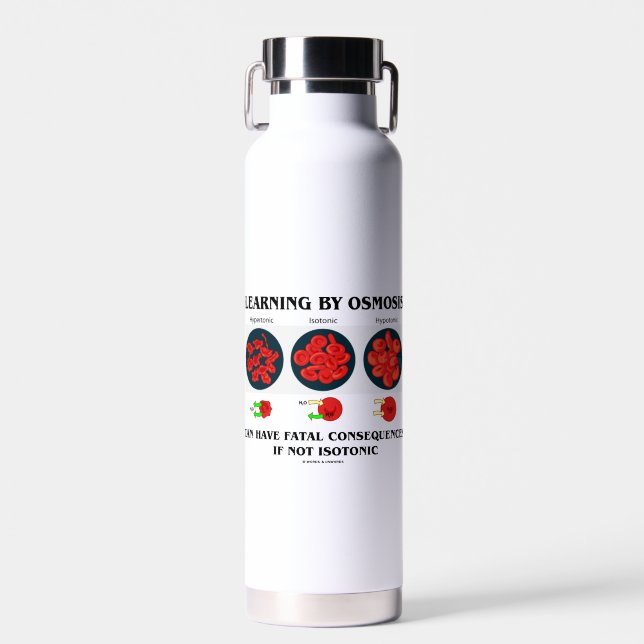 Learning By Osmosis Can Have Fatal Consequences Water Bottle (Front)