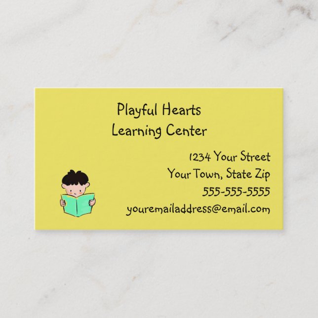 Learning Center Business Cards (Front)