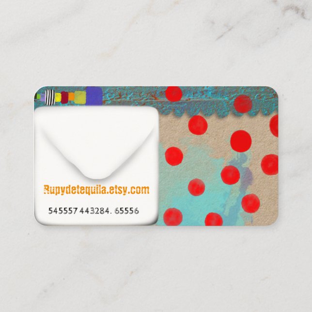 Learning childcare colorful cute business card (Back)