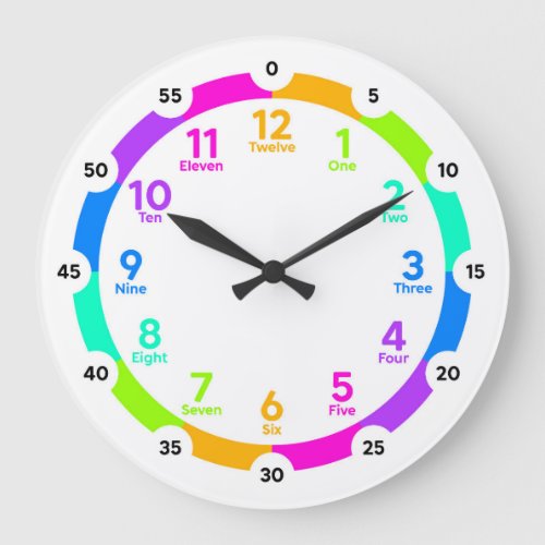 Learning Clock _ Neon Rainbow