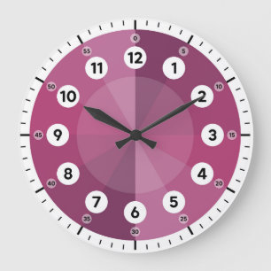 Learning Clock - Telling Time - Magenta Hues