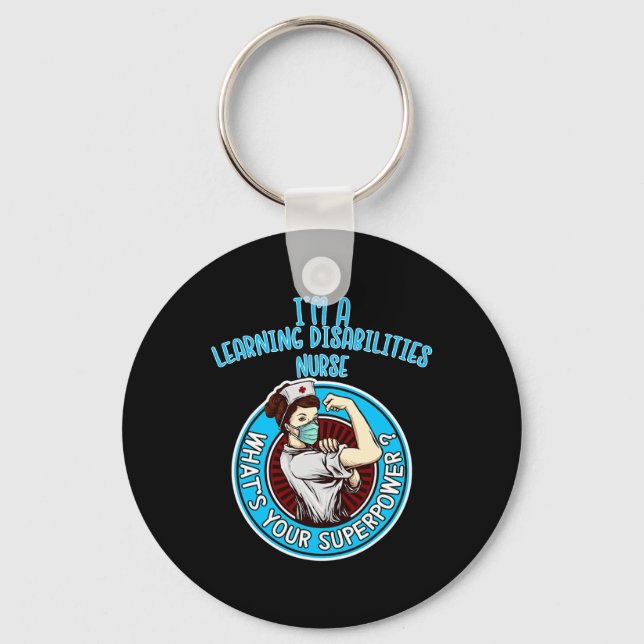 Learning Disabilities Nurse  For Women Nursing App Keychain (Front)