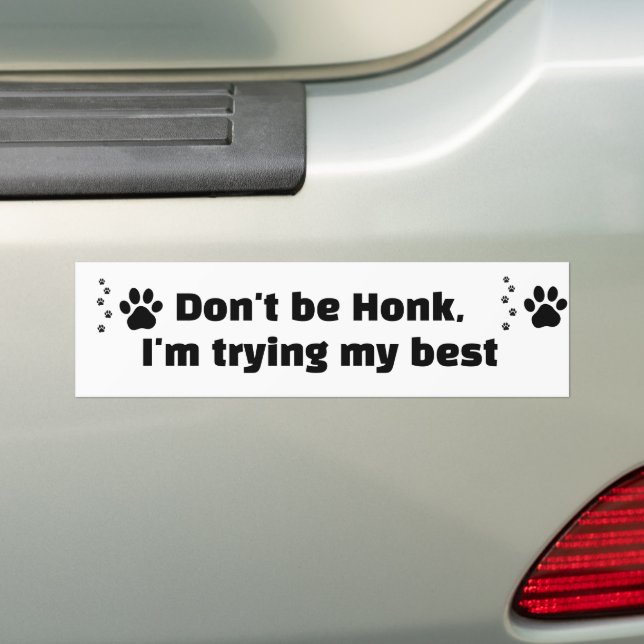 Learning Driver Please Don’t Honk Bumper Sticker (On Car)