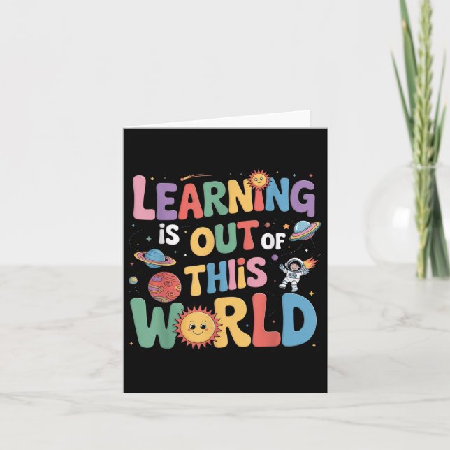 Learning Is Out Of This World Solar System Books L Card (Front)