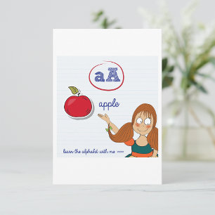 Learning The Alphabet Invitations