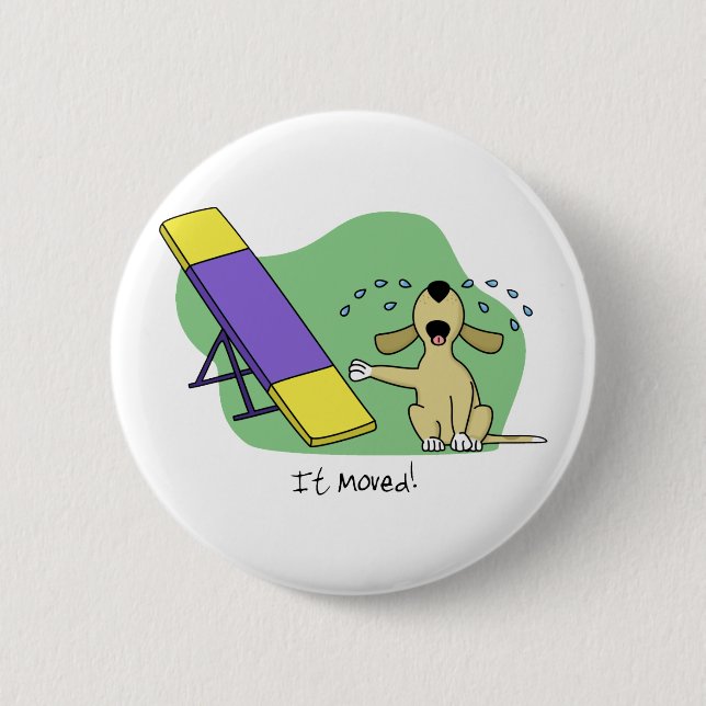 Learning the Teeter Agility Pinback Button (Front)