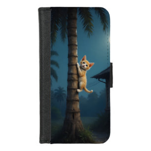 Learning to Climb – Cute Cat Moment iPhone 8/7 Wallet Case
