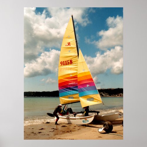 Learning to sail a Hobie catamaran Poster