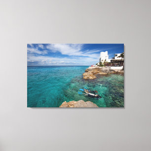 Learning To Scuba Dive, Cozumel Mexico Canvas Print