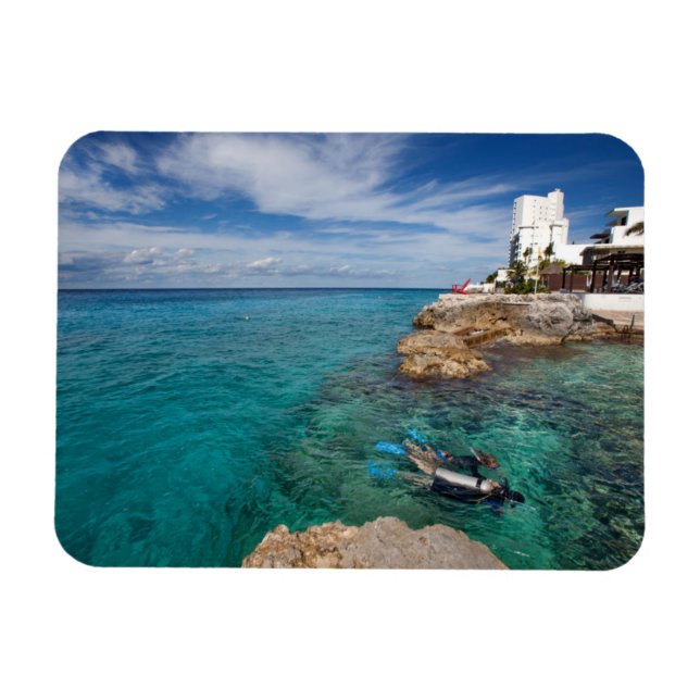 Learning To Scuba Dive, Cozumel Mexico Magnet (Horizontal)