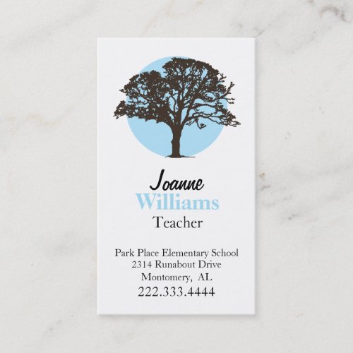 Learning Tree Teacher Business Card