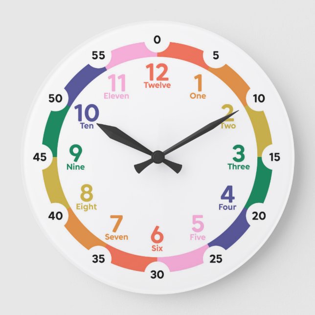Learning Wall Clock - Fun in the Sun (Front)