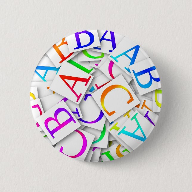 Learning Your ABCs Button (Front)