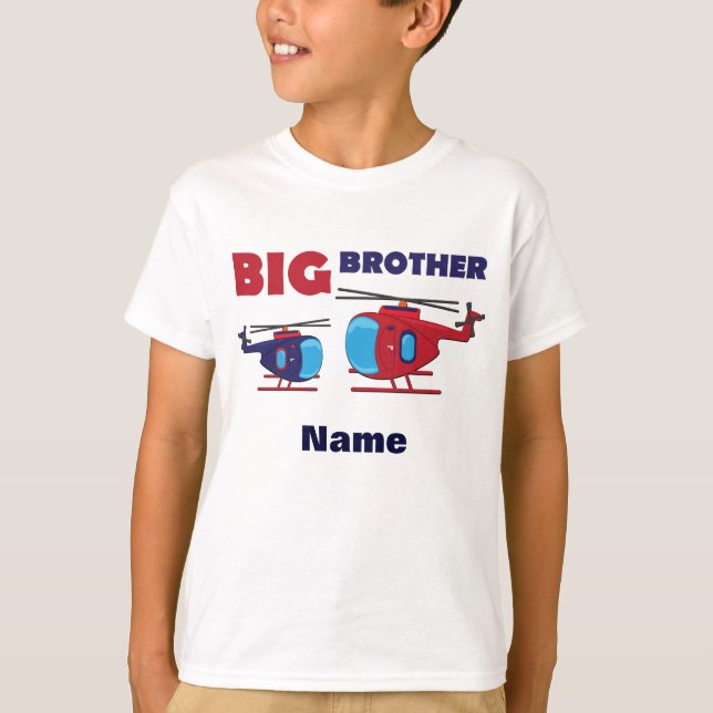 LearningCandy Big Brother Helicopter Personalized T-Shirt (Front)