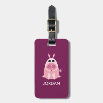 Leary The Pig Luggage Tag by peekaboobarn at Zazzle