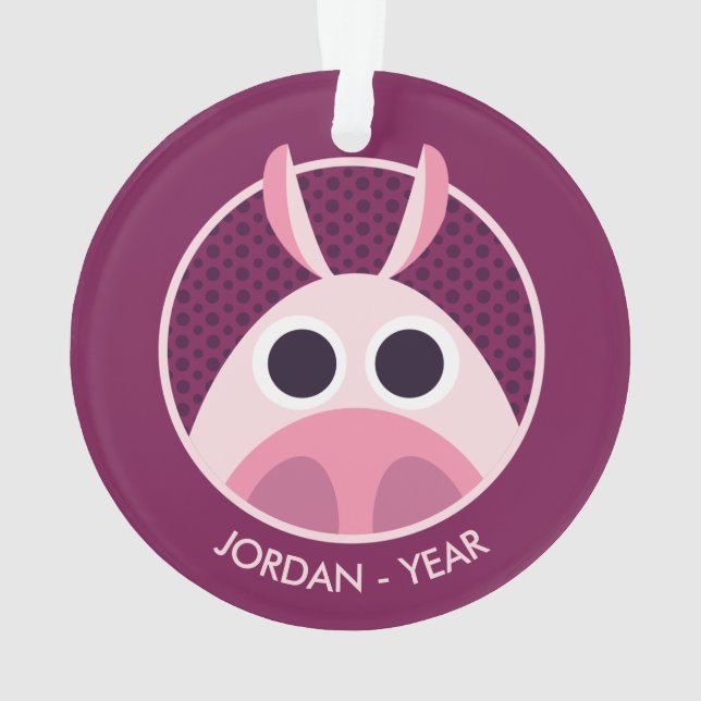 Leary the Pig Ornament (Back)