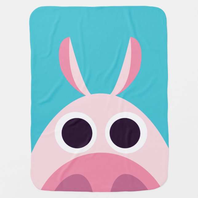 Leary the Pig Receiving Blanket (Front)