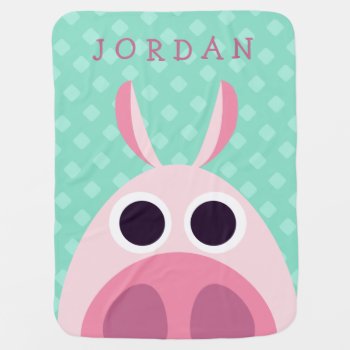 Leary The Pig Swaddle Blanket by peekaboobarn at Zazzle