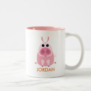 Leary the Pig Two-Tone Coffee Mug