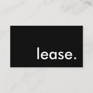 lease. business card