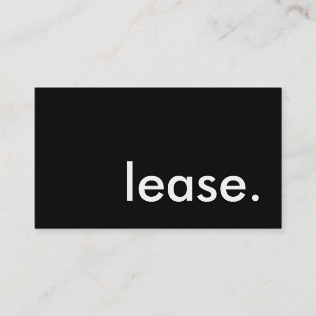 lease. business card (Front)