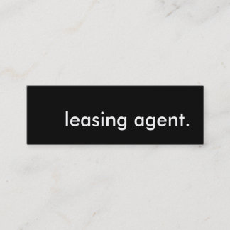 leasing agent. mini business card