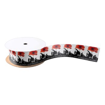Least We Forget Artillery Satin Ribbon by Bubbleprint at Zazzle