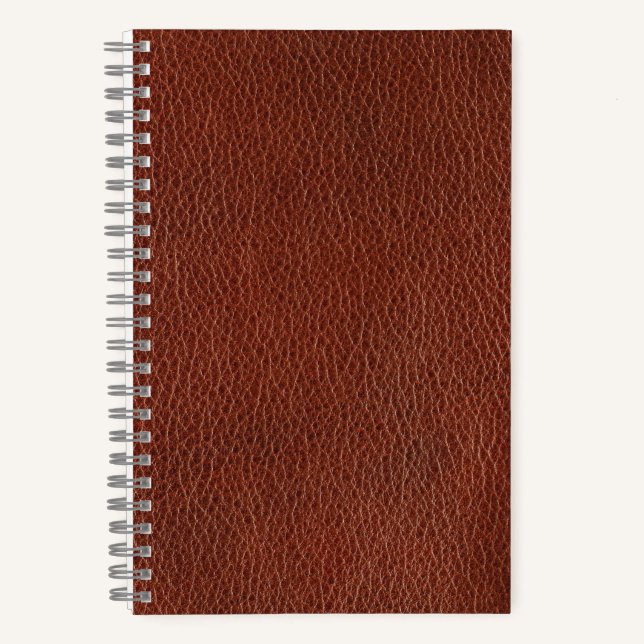 Leather 5.5" x 8.5" Spiral Noteboook Notebook (Front)