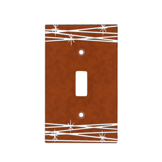 Leather and Barbed Wire Light Switch Cover (Front)