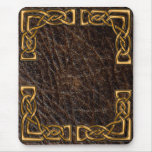 Leather And Gold Celtic Mousepad at Zazzle
