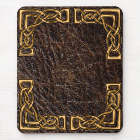 Leather And Gold Celtic Mousepad