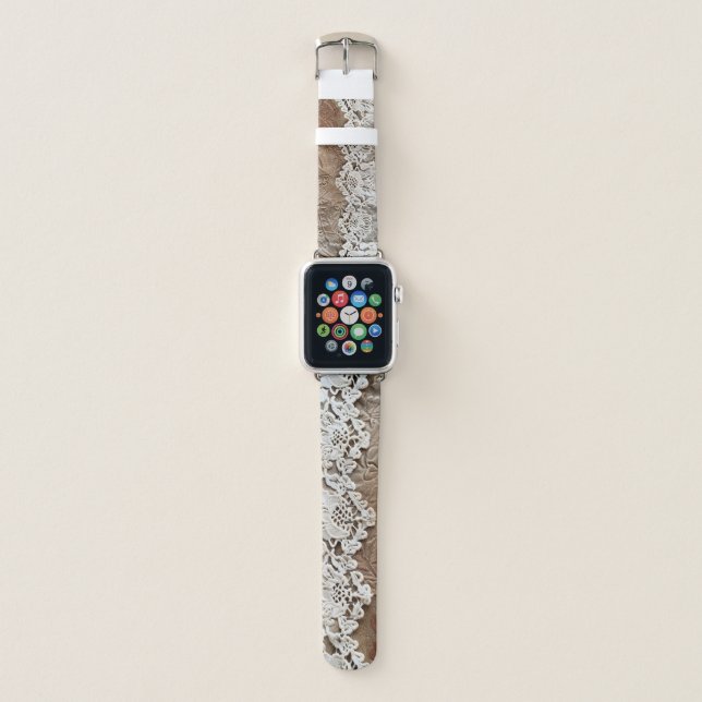 Leather and Lace Apple Watch Band (Front)