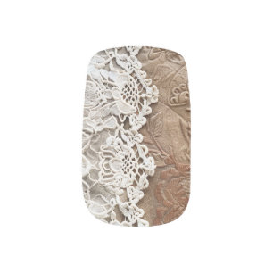 Leather and Lace Minx Nail Art
