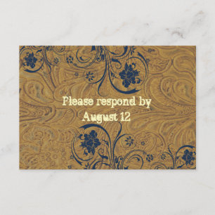 Leather and Lace Wedding RSVP with envelopes