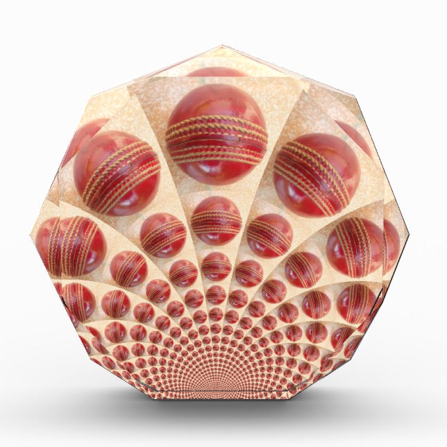 Leather Ball Rhythm Cricket Balls: Rhythmic Array Award (Front)