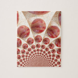 Leather Ball Rhythm Cricket Balls: Rhythmic Array Jigsaw Puzzle