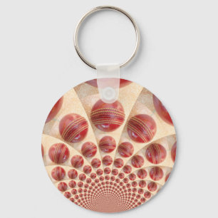 Leather Ball Rhythm Cricket Balls: Rhythmic Array Keychain