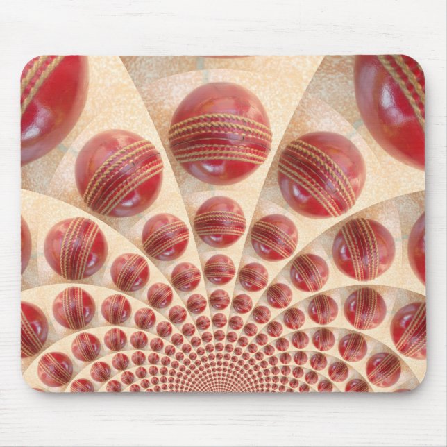Leather Ball Rhythm Cricket Balls: Rhythmic Array Mouse Pad (Front)
