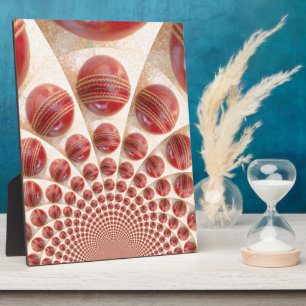 Leather Ball Rhythm Cricket Balls: Rhythmic Array Plaque