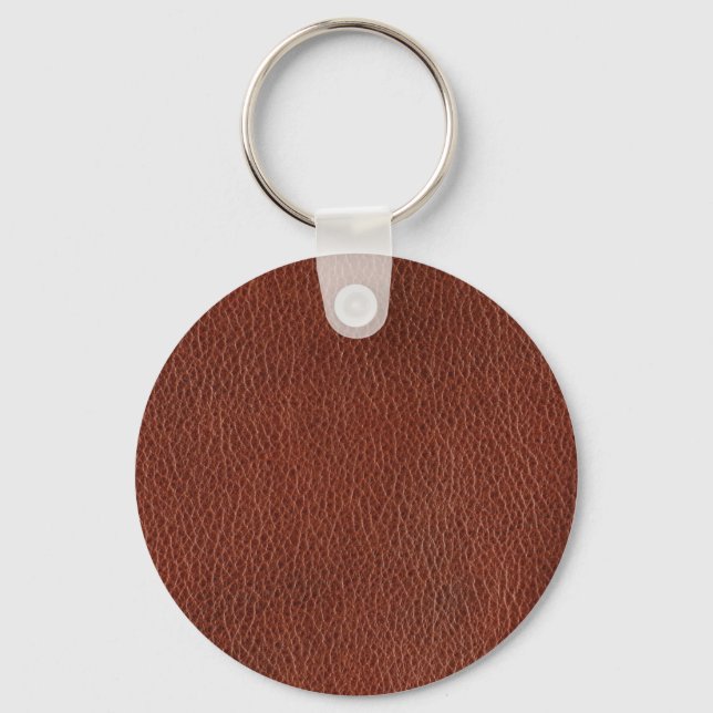 Leather Basic Button Keychain (Front)