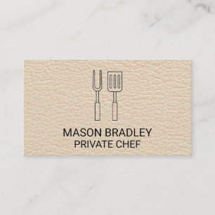 Leather   BBQ Tools Business Card