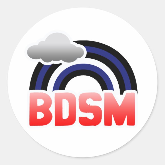 LEATHER / BD RAINBOW CLASSIC ROUND STICKER (Front)