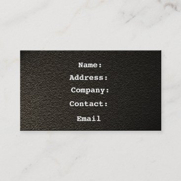 leather black - business card