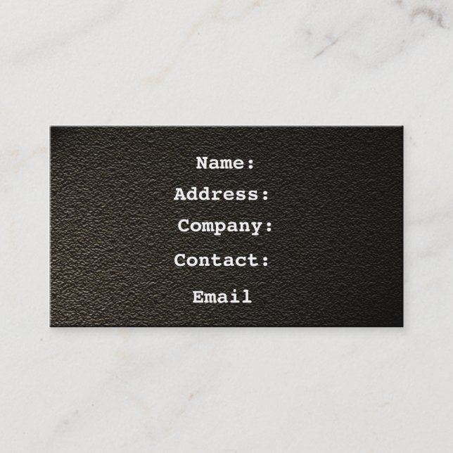 leather black - business card (Front)