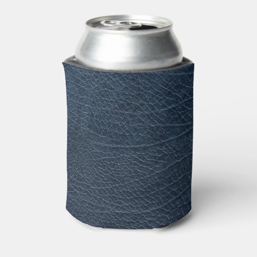 Leather Blue Tartan Fabric Crocodile Skin Can Cooler