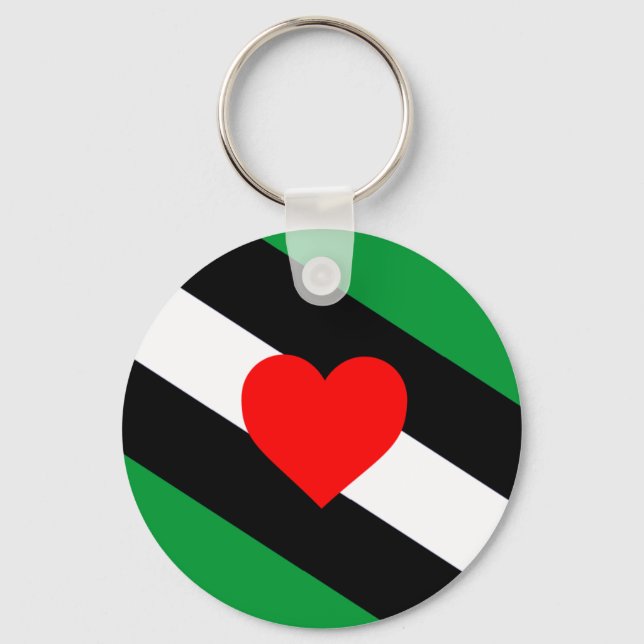 Leather Boi Pride Flag Keychain (Front)