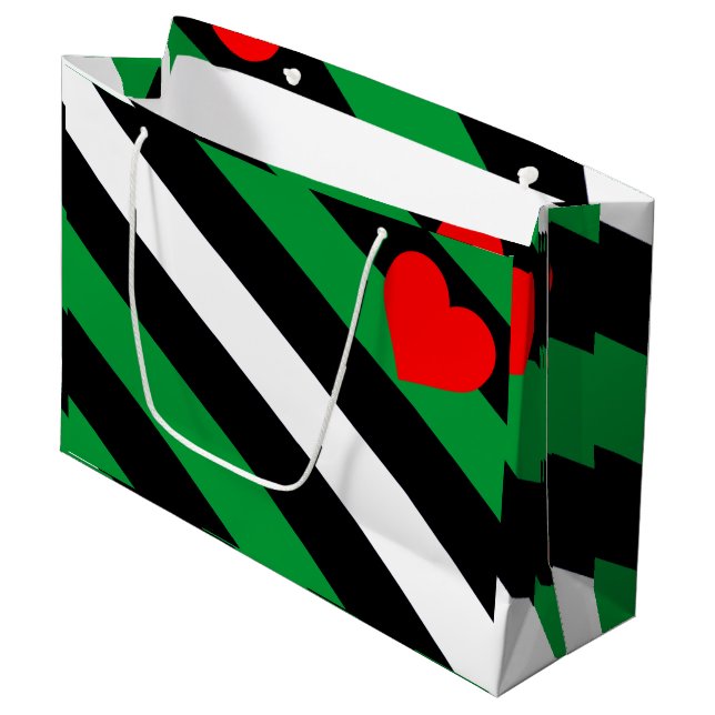 Leather Boi Pride Flag Large Gift Bag (Front Angled)