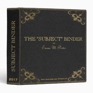 Leather Bound Book School Subject Vintage Binder